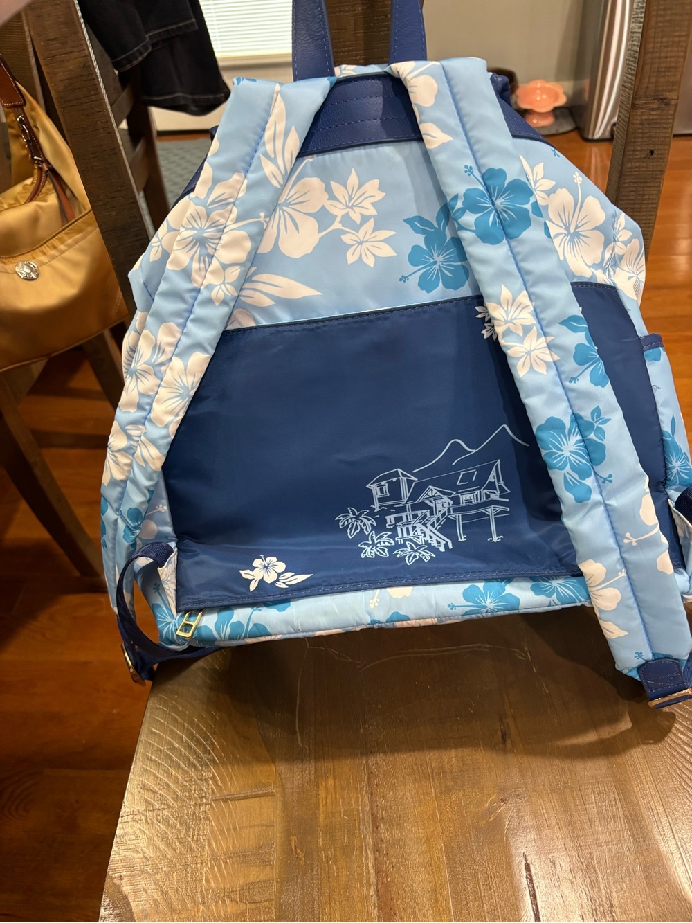 BoxLunch Exclusive Disney Lilo & Stitch Hibiscus Blue Backpack - Picture 2 of 15